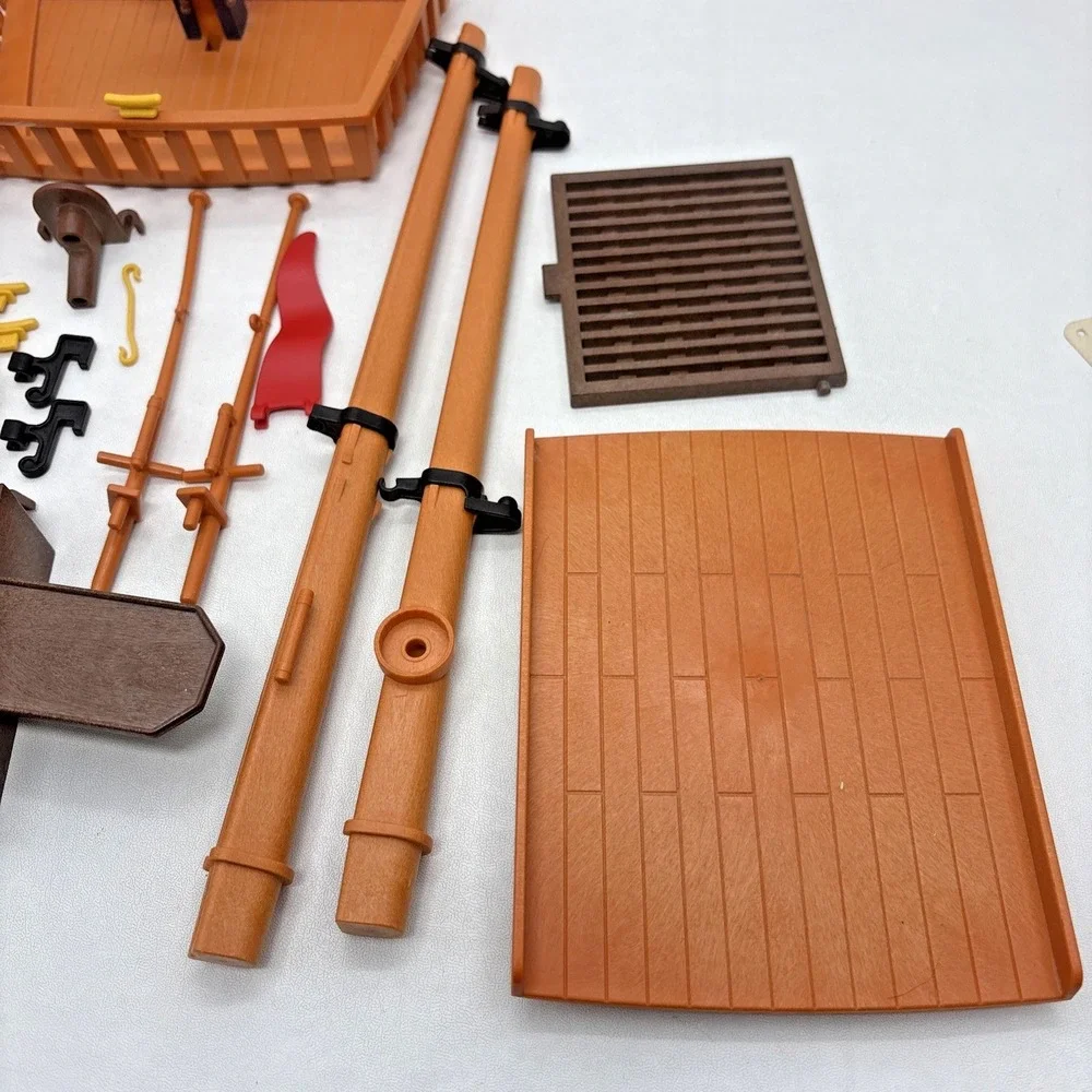 Vintage Playmobil Pirate Blue Ship Boat 5778 Parts Pieces 1978 Geobra Deck Sails
